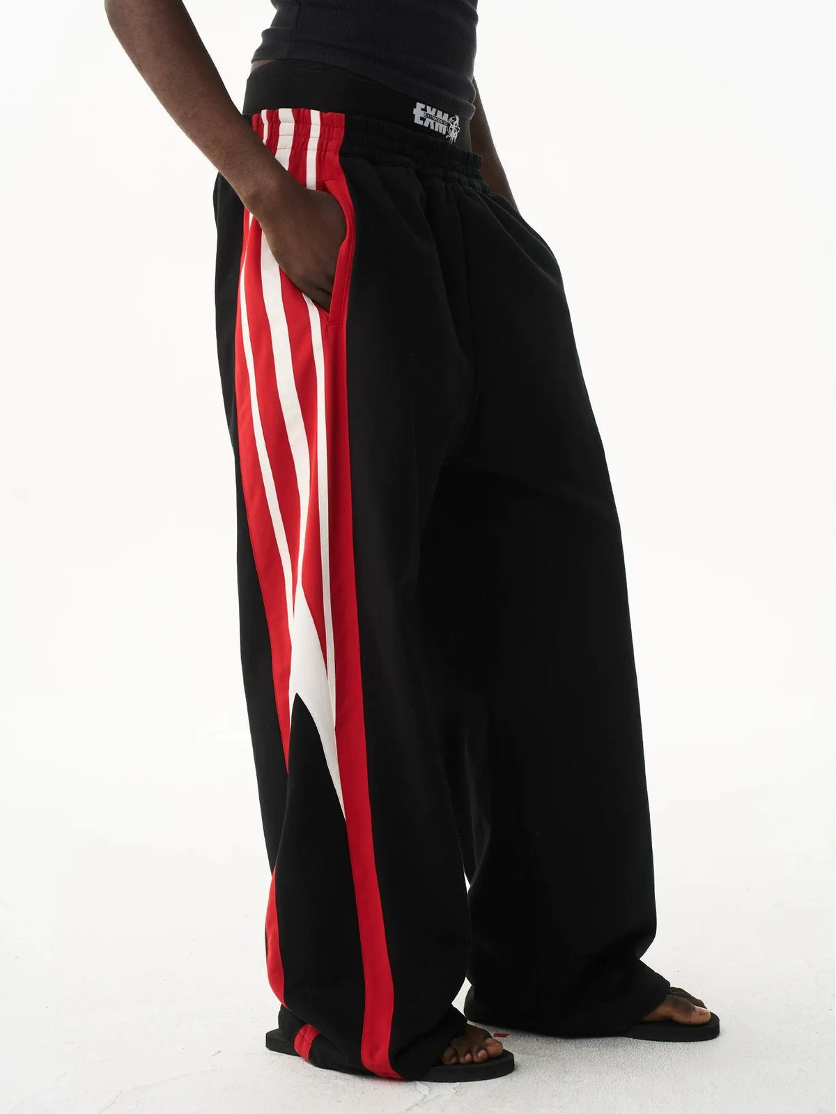 Double Waist Printed Street Sweatpants