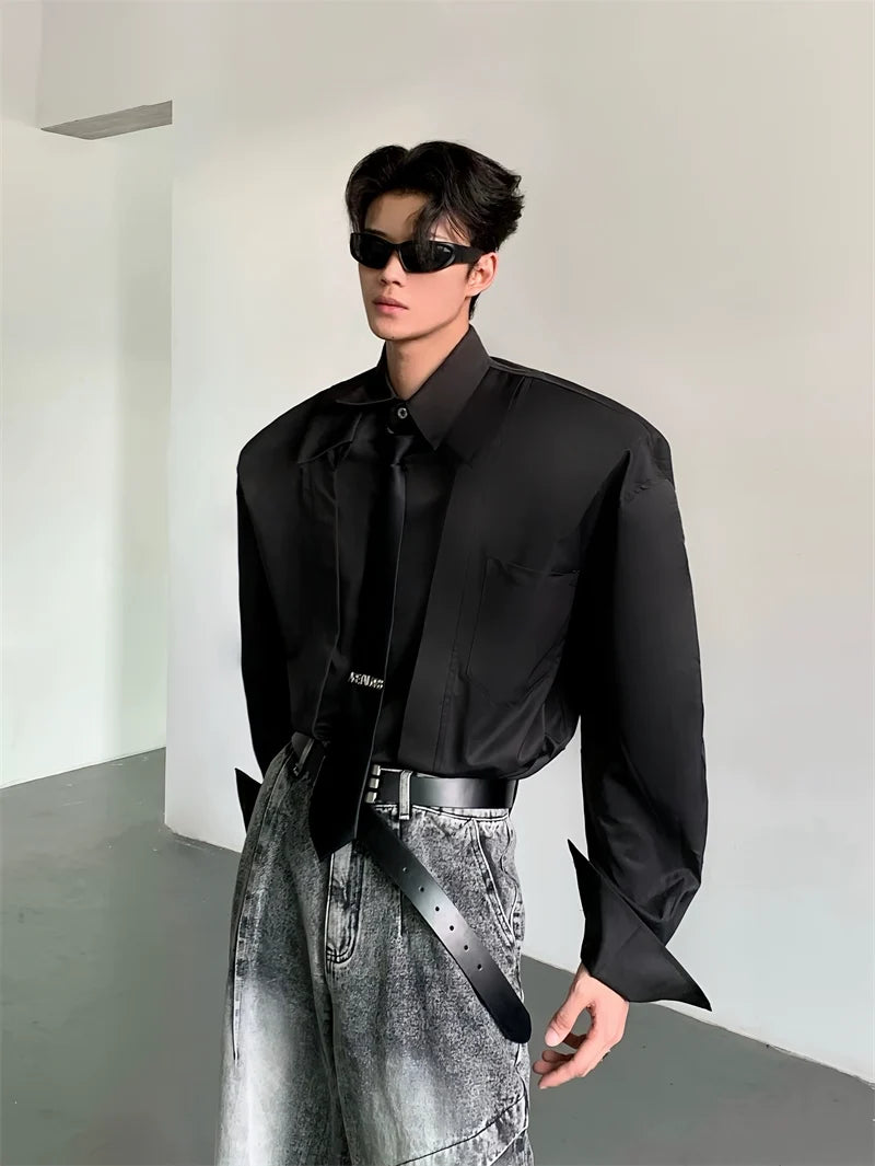 Wide Shoulder Dress Shirt