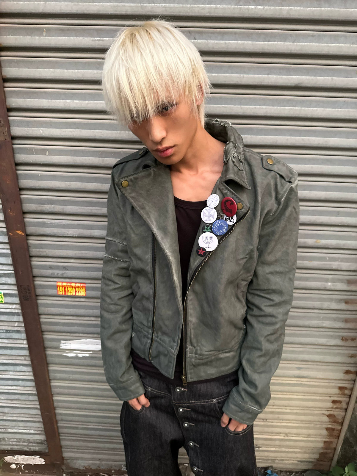 King Rat Five‑Star Dyed Moto Jacket