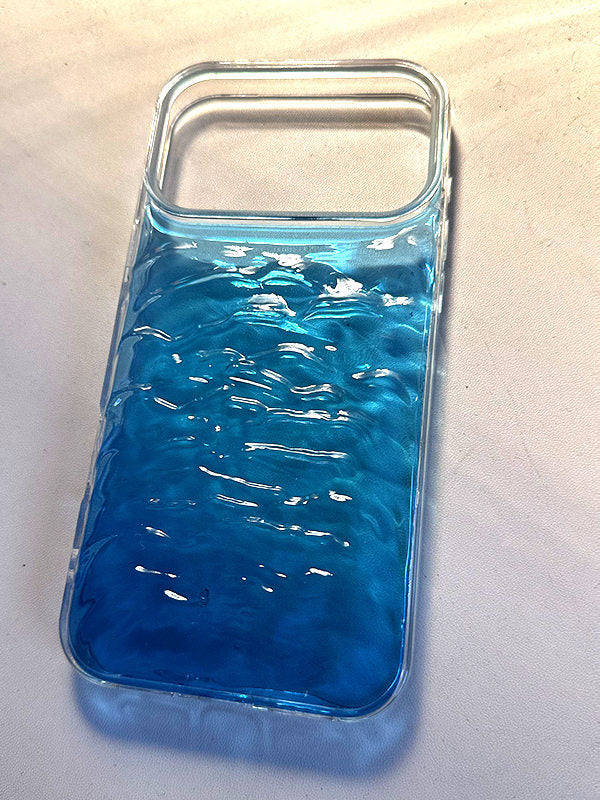 Original Fading Blue Watermark New Phone Case for 17 Pro iPhone 16 Pro Premium Feel 15 Pro Handmade Personalized 14 Pro Niche Couple 13 Anti-drop 12 Large Hole 11 Simple Semi-transparent X