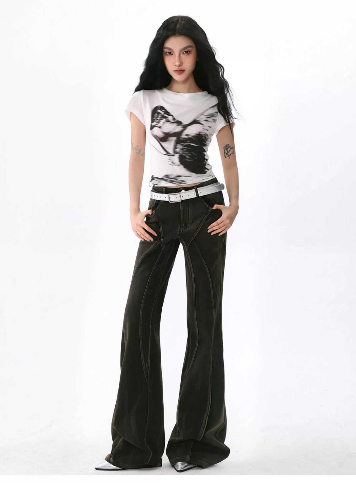 Butterfly Print Short Sleeve T-shirt