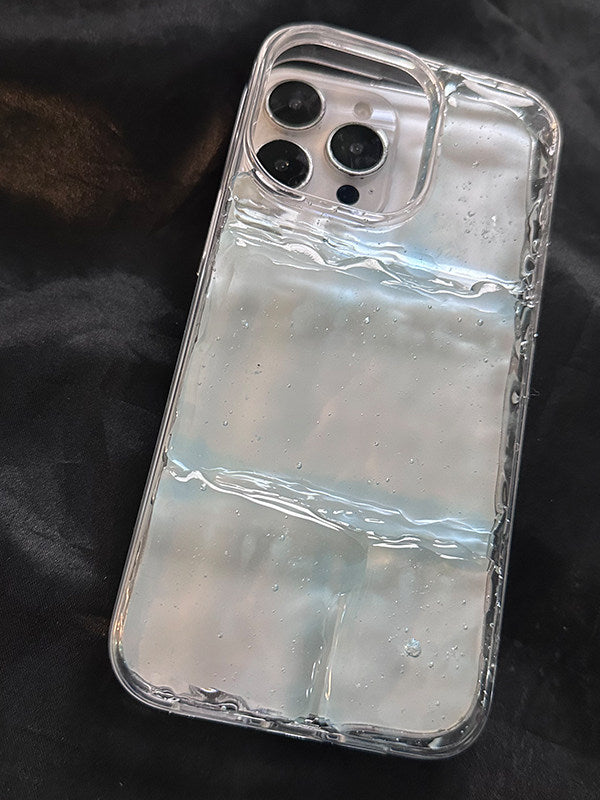 Creative 3D Frozen Case for 16 Promax Phone Case 15Pro Transparent Hard Case iPhone14Pro Premium Feel 13 Niche 15 Large Hole Lens 12Pro Anti-fall 11 Couple x Original