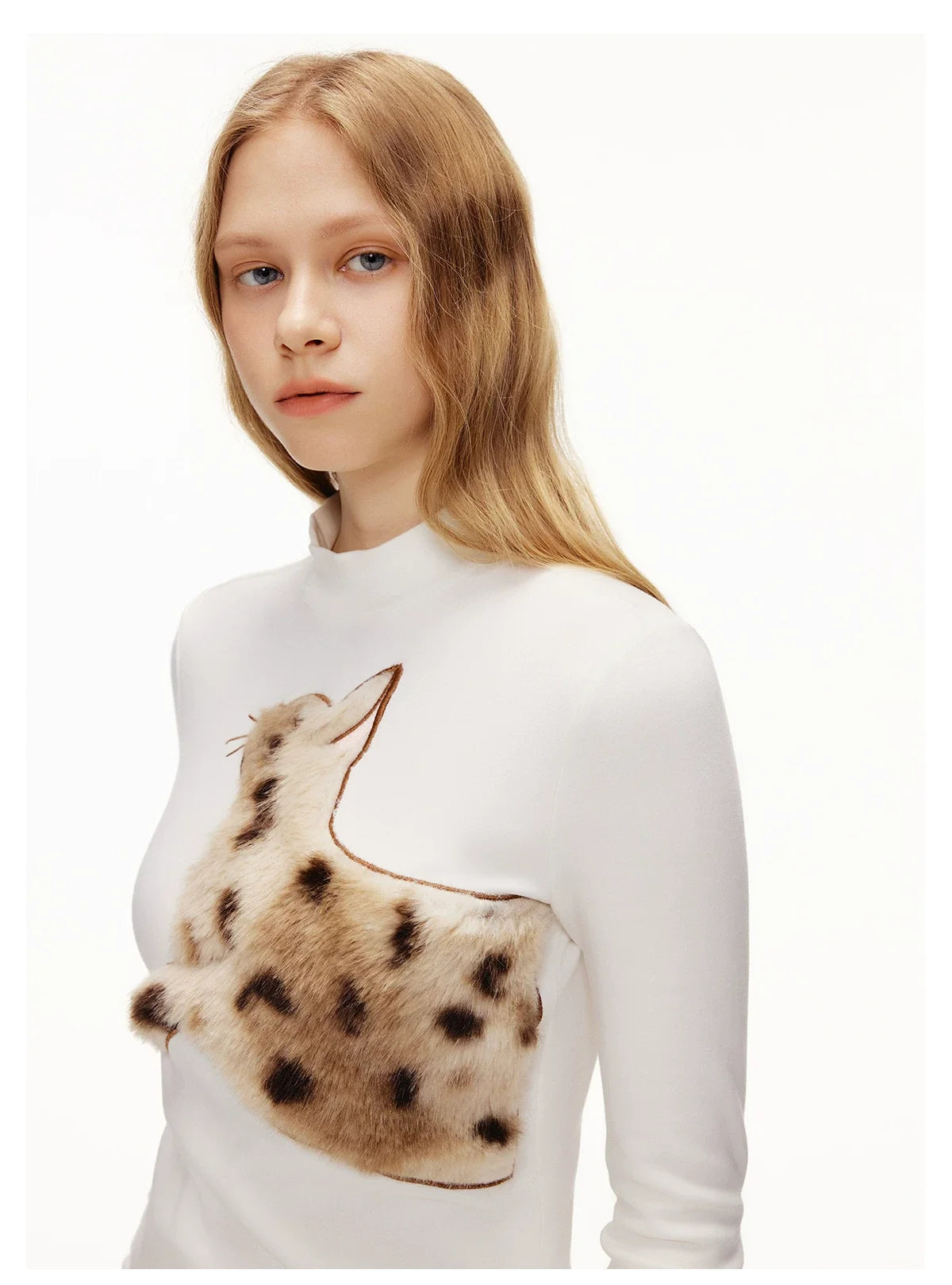 Fuzzy Daydream Kitty Embroidered Tee