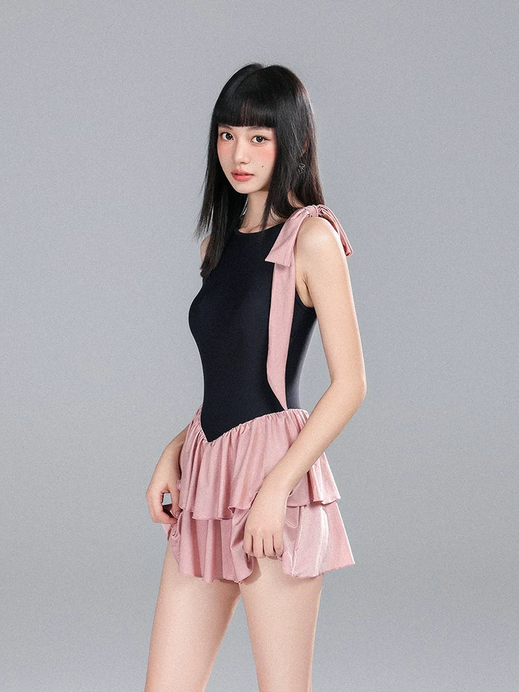 Blush Ballet Ruffle Skirted Swimsuit