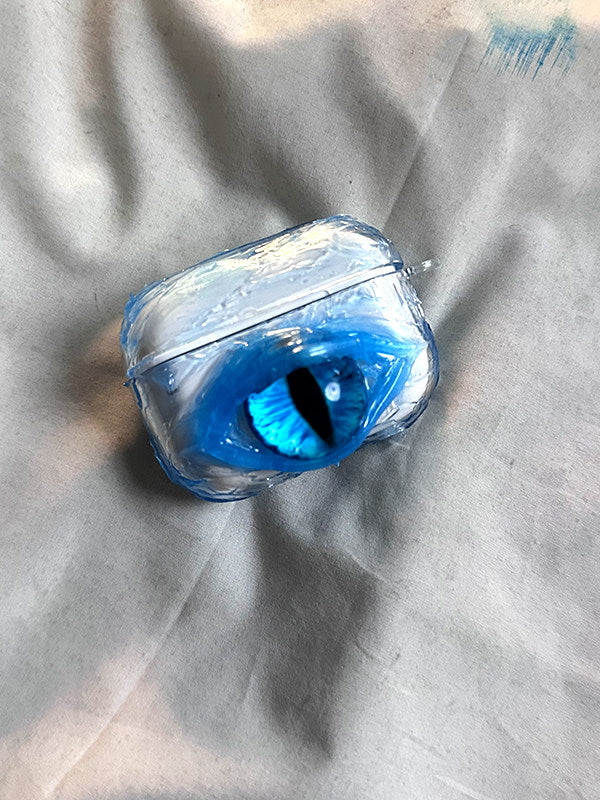 简约马尔代夫眼睛适用苹果airpods4耳机保护套airpods3无线蓝牙耳机壳airpodpro2立体ipod耳机盒airpods硬壳