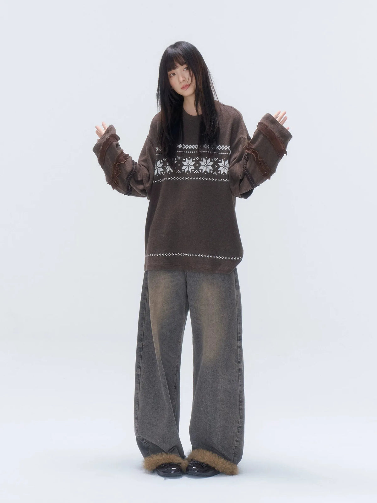 Layered Lace-Trim Long-Sleeve T-Shirt