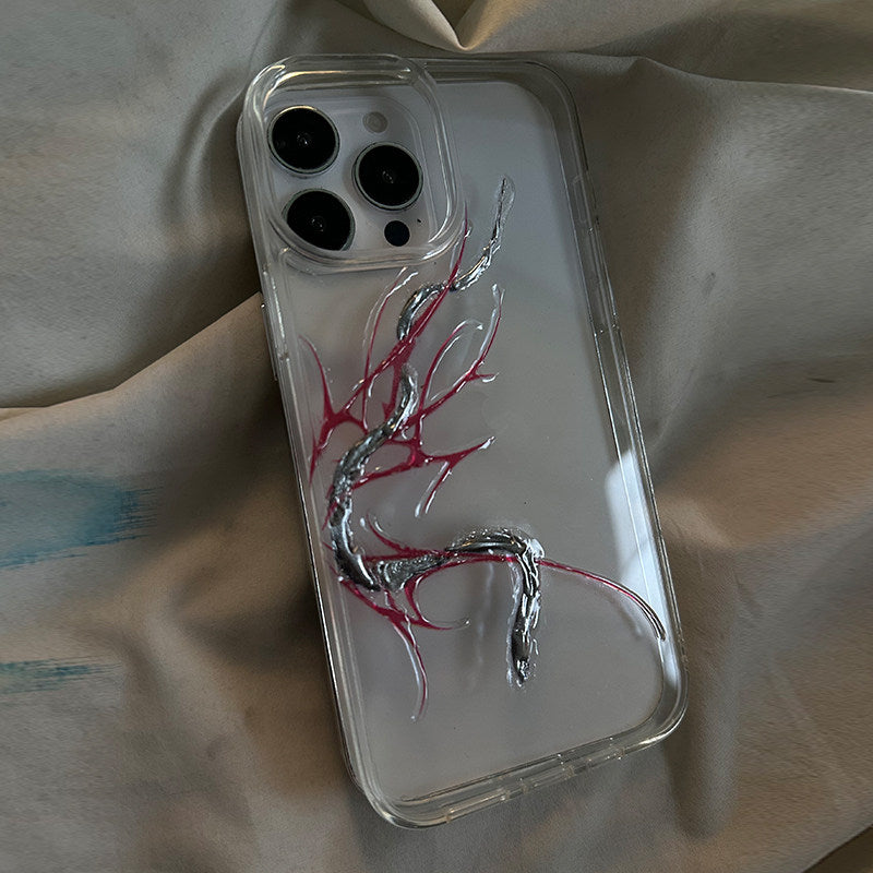 简约创意蛇蝎蝶适用苹果16Pro手机壳iPhone14Promax高级感17Promax新款15Pro原创11网红12防摔保护套16软壳17
