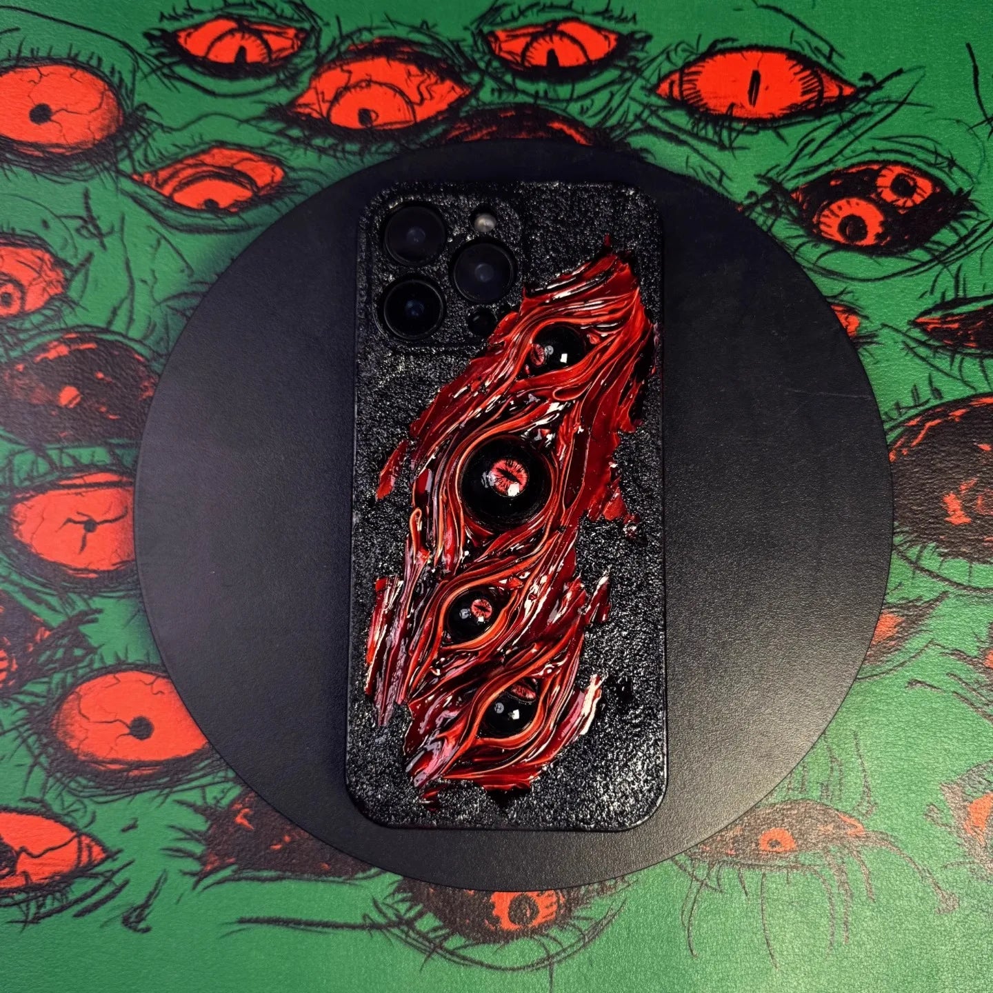 Gothic Monster Eyeballs Phone Case for Iphone 16 15 14 13 12 11 Pro Max Scary Case Xs Max Redmi Poco F3 Find X5 Lite Phone Cover