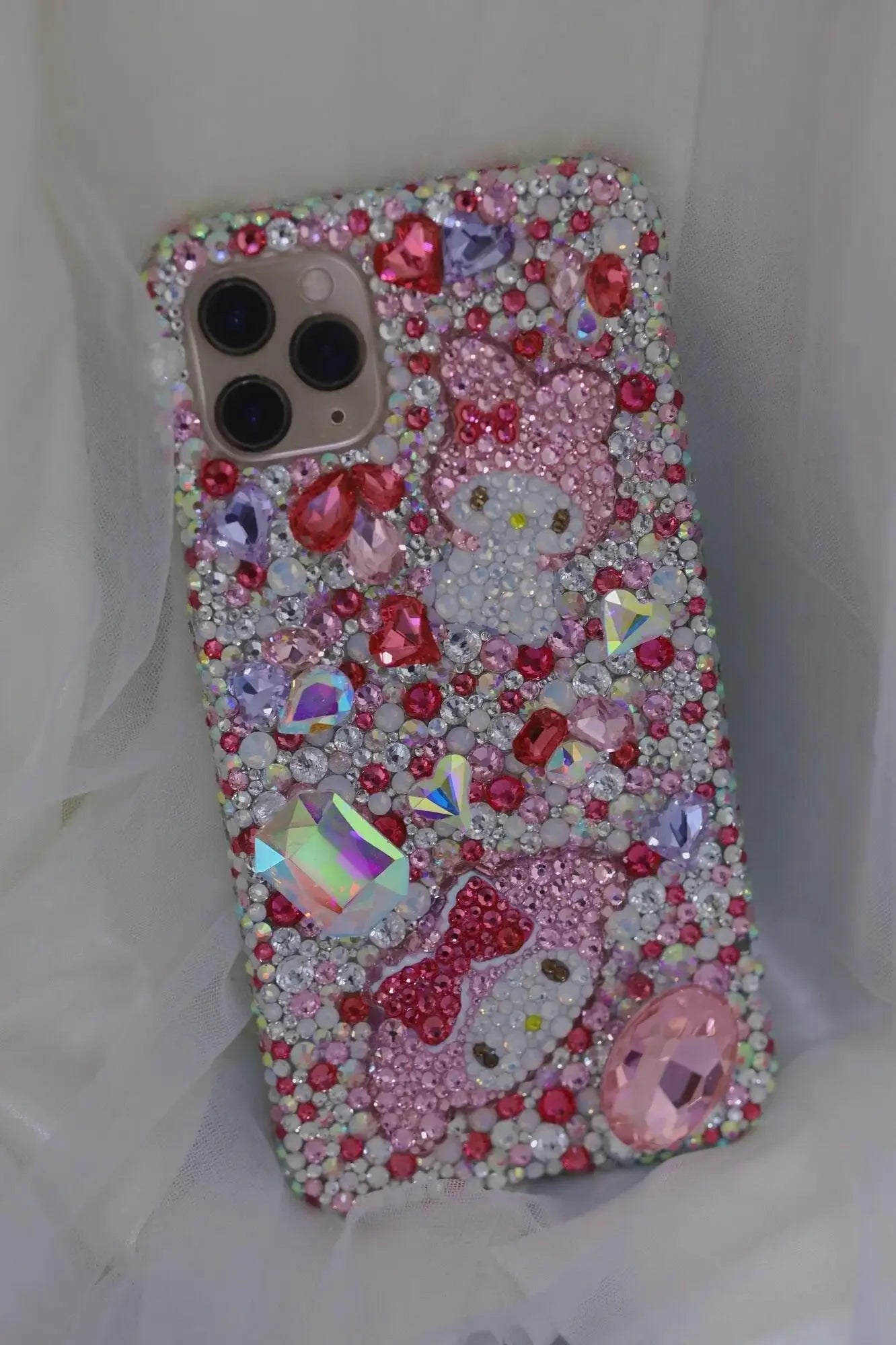 Sparkle Pink Stones Rhinestone Phone Case for Iphone15 14 12 13 Iphone 11 Pro Max Case Iphone 8 Plus Cover Bling Poco X4 Gt Case