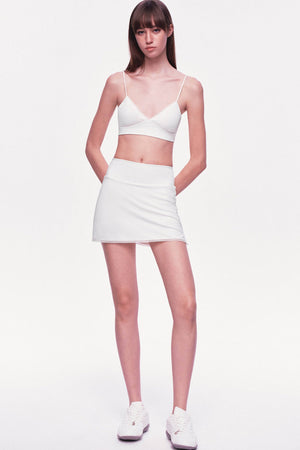 A-Line Elastic Waist Tennis Short Skirt