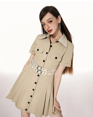 A Line Pleated Dress