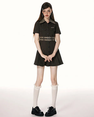 A Line Pleated Dress
