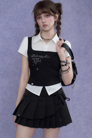 Academy Style Knitted Vest Set-Up