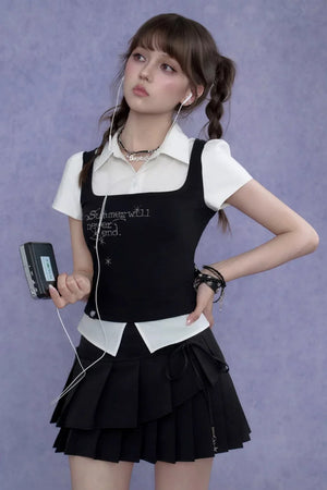 Academy Style Knitted Vest Set-Up