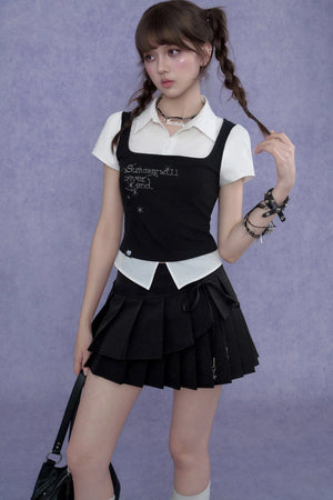 Academy Style Knitted Vest Set-Up