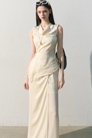 Acetate Lace Off-Shoulder Set-Up