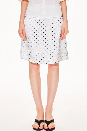 Acetate Satin Polka Dot Skirt