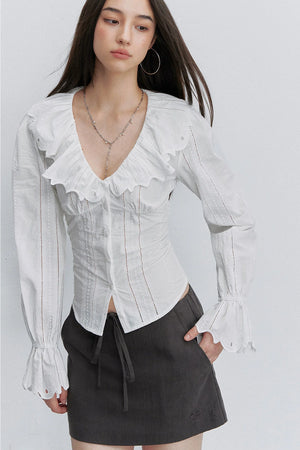 Adjustable Tie Tencel A-Line Skirt