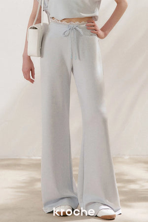 Air-Layer Asymmetric T-Shirt And Trousers Set-Up