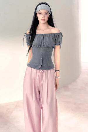 Airy Pleated Balloon Pants