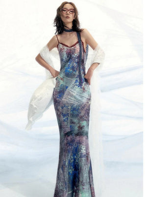 Akiva Halter Maxi Dress