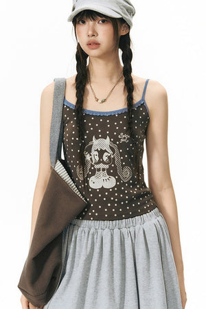 All-Over Print Color-Blocked Camisole