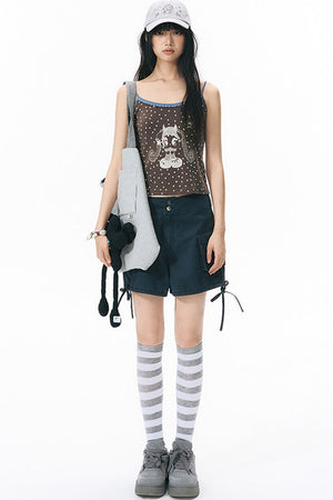 All-Over Print Color-Blocked Camisole