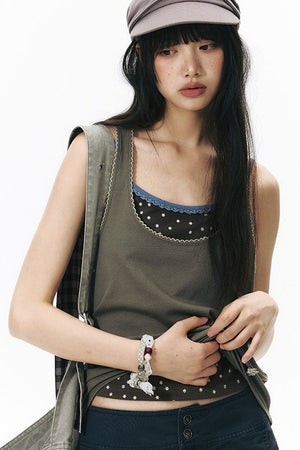 All-Over Print Color-Blocked Camisole