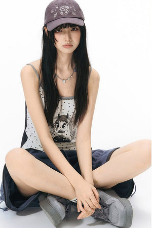 All-Over Print Color-Blocked Camisole