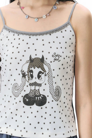 All-Over Print Color-Blocked Camisole
