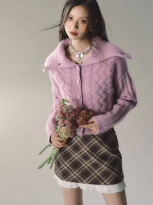 alpaca knit turtleneck top