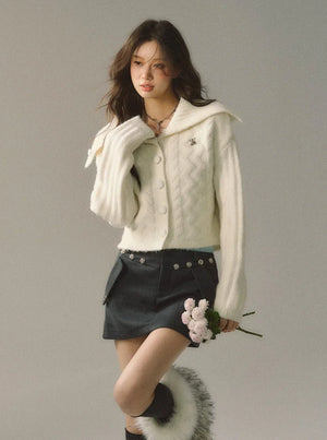 alpaca knit turtleneck top