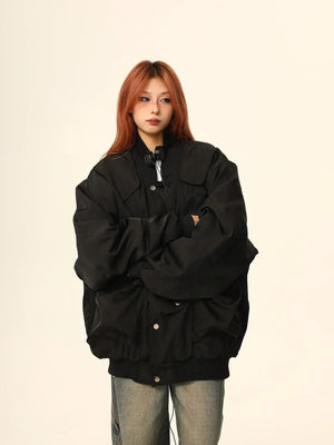 American Irregular quilted jacket