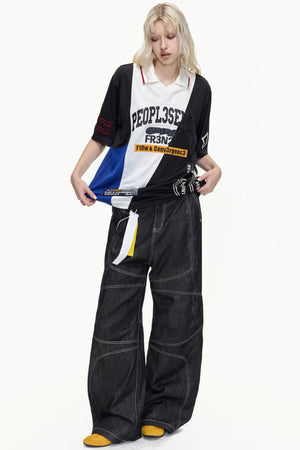 American Jersey Polo Top