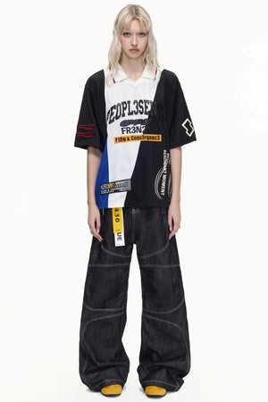 American Jersey Polo Top