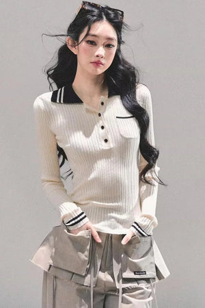 American Knit Polo Sweater