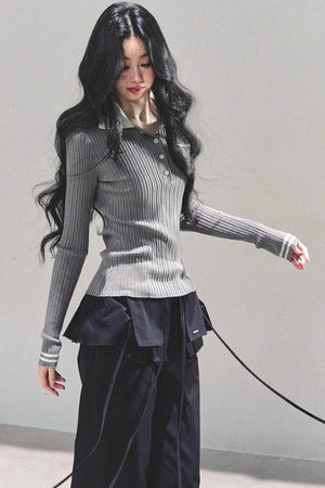 American Knit Polo Sweater