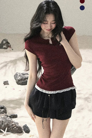 American Lace Two-Piece Top