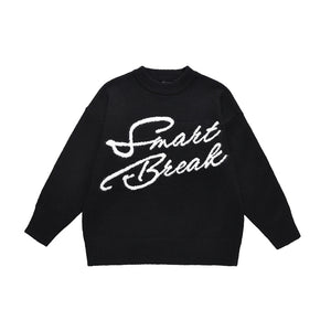 American letter knit sweater jacket