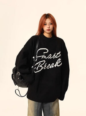 American loose knitwear sweater