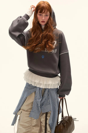 American Patchwork Hooded Sweatshirt