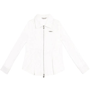 American polo collar long-sleeved shirt