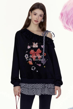 American Print Loose Sweatshirt