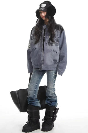 American Retro Blue Denim Jacket
