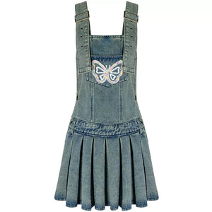 American Retro Design Sense Waist Butterfly Skirt