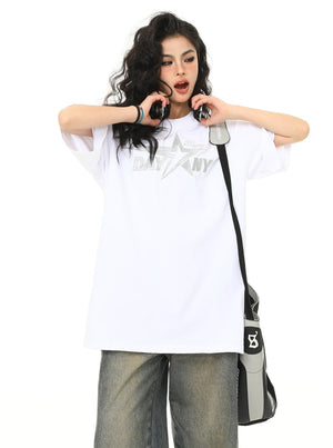 American Retro Embroidery Short Sleeve Top