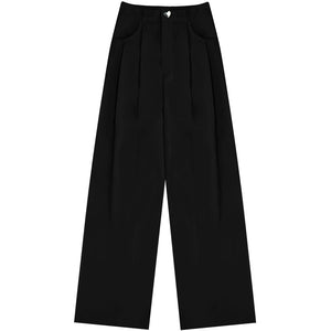 American retro high-waisted straight leg pants