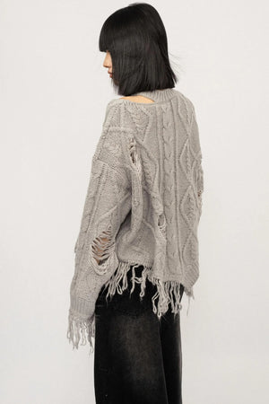 American Retro Irregular Knit Top