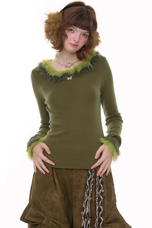 American Retro Knitted Sweater