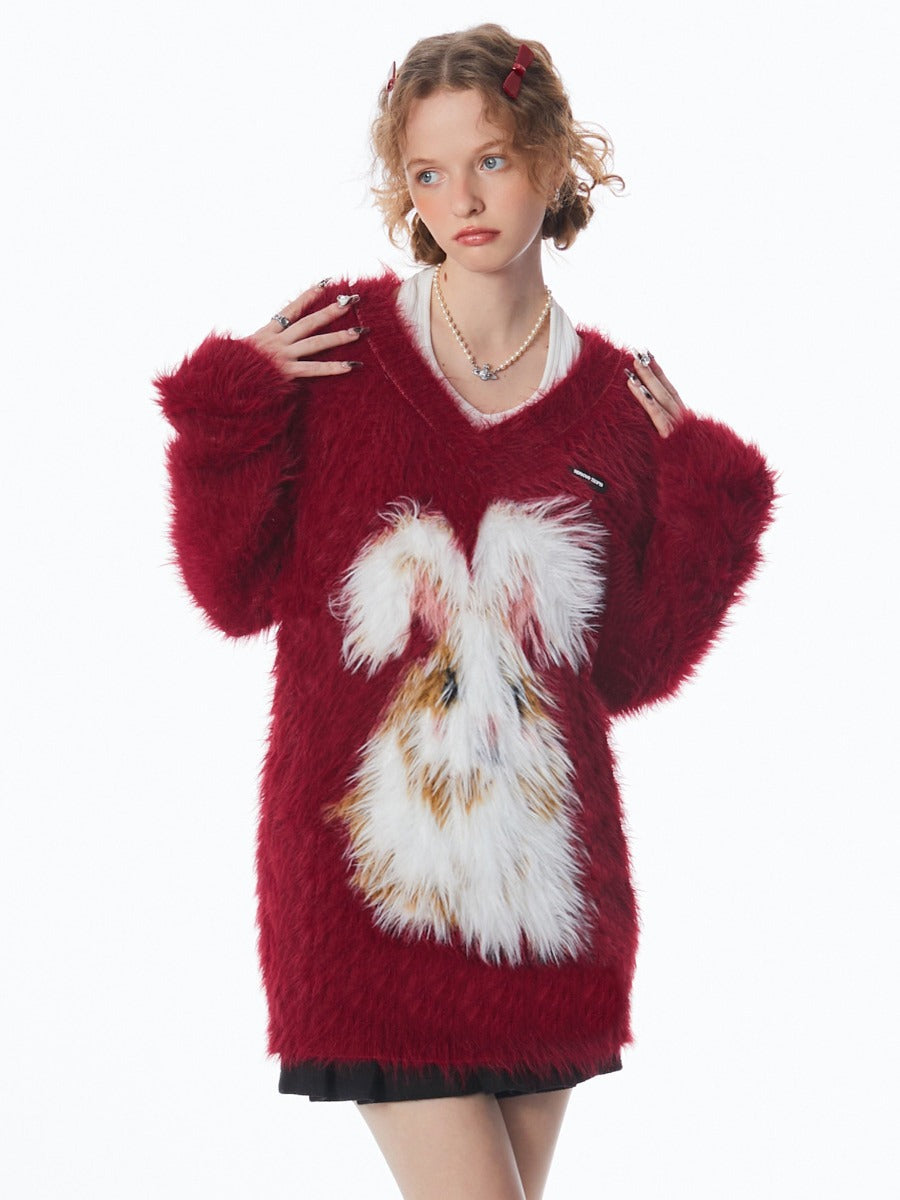 American Retro New Year Eve Christmas Sweater